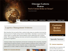 Tablet Screenshot of chicagocustomsbroker.com